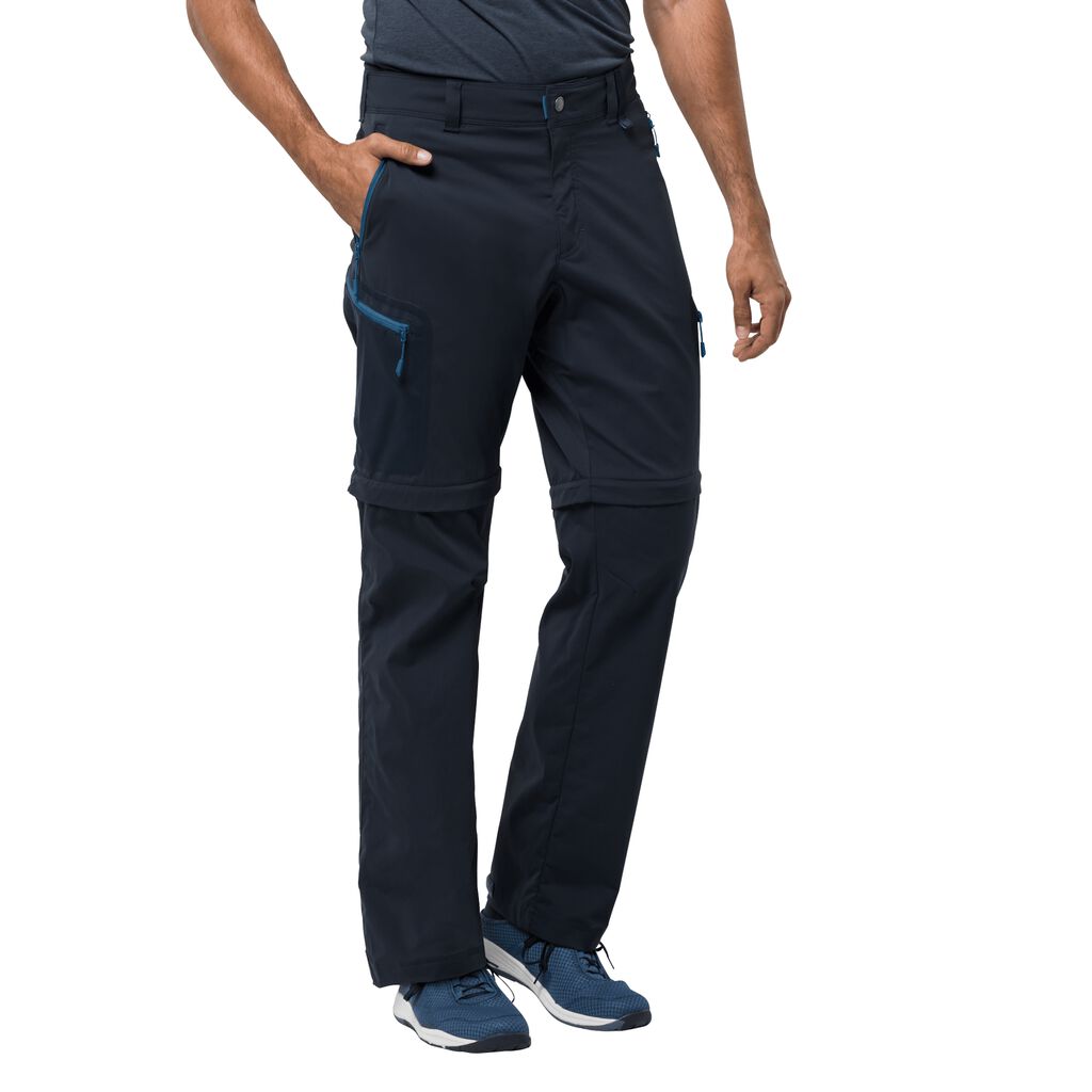 Jack Wolfskin ACTIVATE LIGHT Zippé OFF Pantalons Homme Bleu - FXWQTNI-89